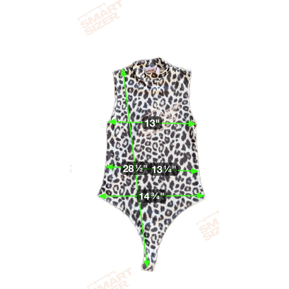 Willow‎ Root Sleeveless Leopard Print Mock Neck Bodysuit Women's Size S - Picture 8 of 8